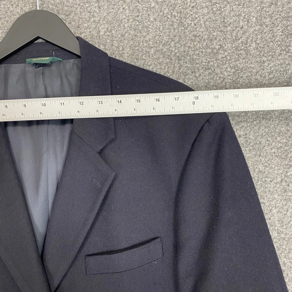 Vintage J.Crew Oarsman Cashmere Blazer Sport Coat Mens 42R Black 90s Academia